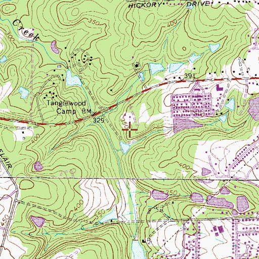 Topographic Map of Mobile Home Park Lake B, GA