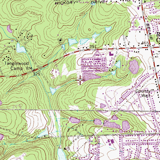 Topographic Map of Mobile Home Park Lake Dam A, GA