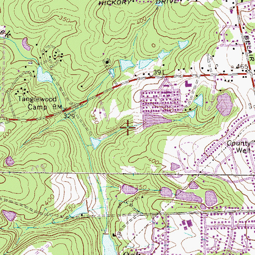 Topographic Map of Mobile Home Park Lake A, GA