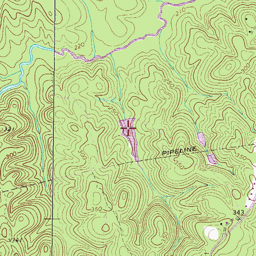 Topographic Map of Smith Lake, GA