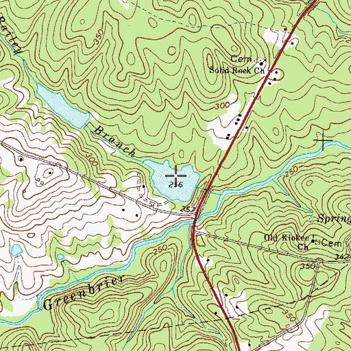 Topographic Map of Casaga Lake, GA