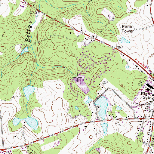 Topographic Map of Camelot Lake Dam, GA