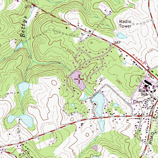 Topographic Map of Camelot Lake, GA