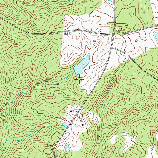 Topographic Map of Hale Lake Dam, GA