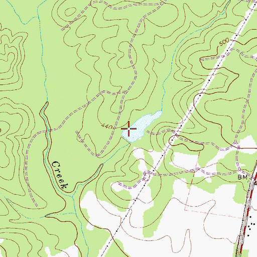 Topographic Map of Palmer Lake Dam, GA