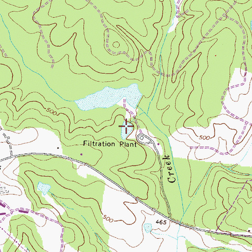 Topographic Map of City of Washington Reservoir, GA