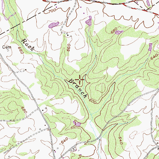 Topographic Map of McLaughlin Lake Dam, GA