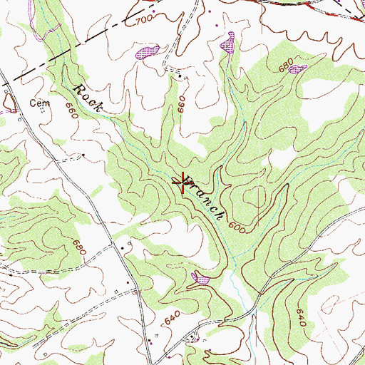Topographic Map of McLaughlin Lake, GA
