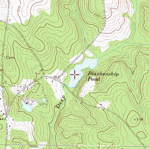 Topographic Map of Blankenship Pond Dam, GA