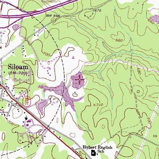Topographic Map of George Lake, GA