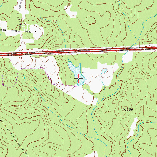 Topographic Map of Roper Lake Dam, GA