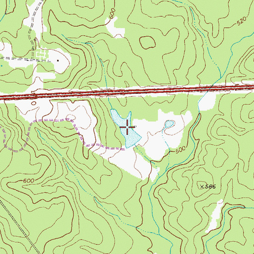 Topographic Map of Roper Lake, GA