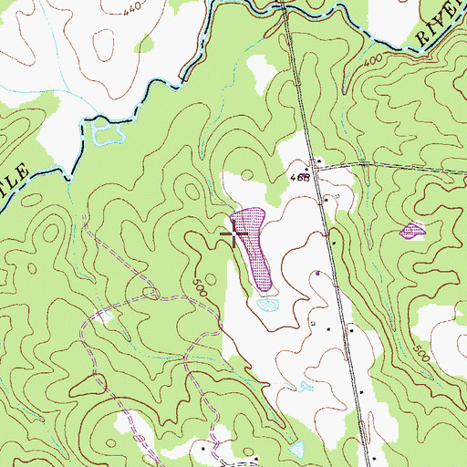 Topographic Map of Edwards Lake Dam, GA