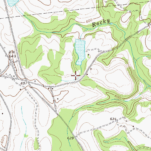 Topographic Map of Neal Lake, GA