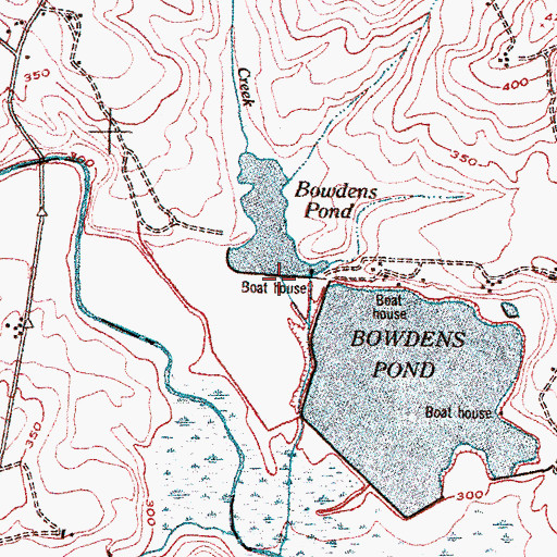 Topographic Map of Bowdens Pond Dam Number Two, GA