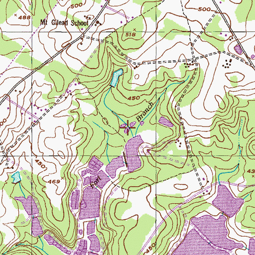 Topographic Map of Dearing Number 10 Lake, GA
