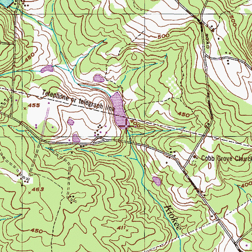 Topographic Map of Howard Lake Dam, GA
