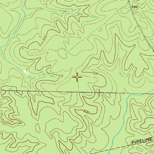 Topographic Map of Dearing Number Six Lake, GA