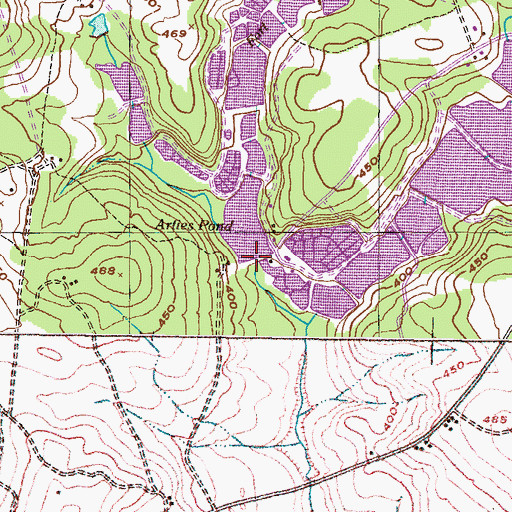 Topographic Map of Arties Pond Dam, GA