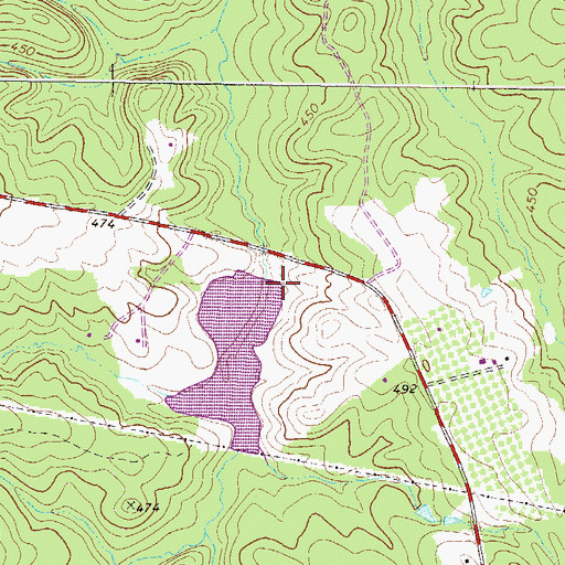 Topographic Map of McNeil Dam, GA
