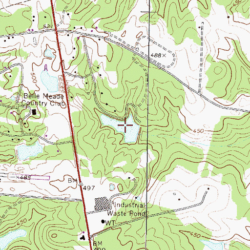 Topographic Map of Knox Lake, GA