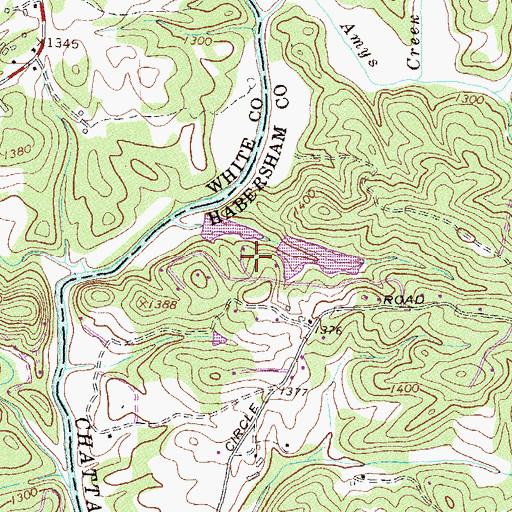 Topographic Map of Hidden Valley Lake, GA