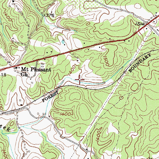 Topographic Map of Mathis Lake Dam, GA