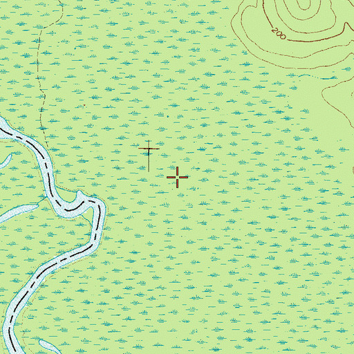 Topographic Map of Manley Estate Lake, GA