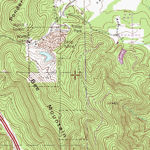 Topographic Map of Gene Tilley Lake, GA