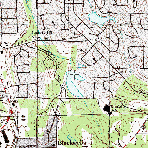 Topographic Map of Wiggly Lake Dam, GA