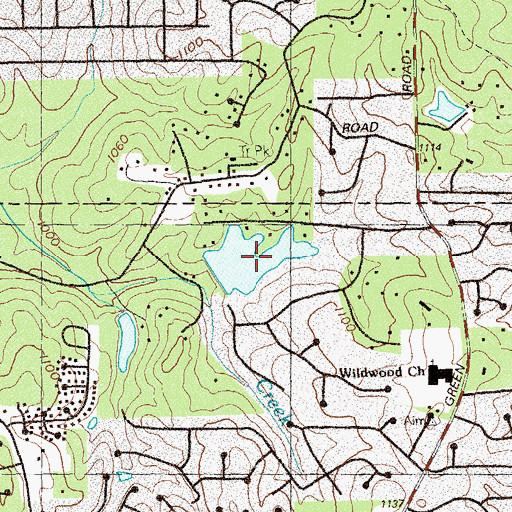 Topographic Map of Clark Lake, GA