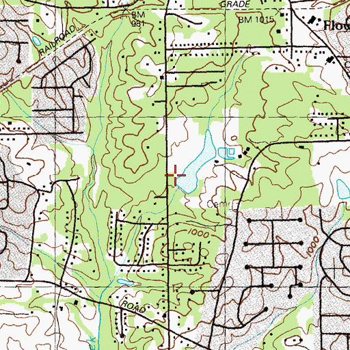 Topographic Map of Glore Lake Dam, GA