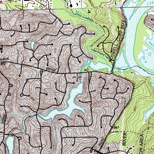 Topographic Map of Lake Jackson Dam, GA