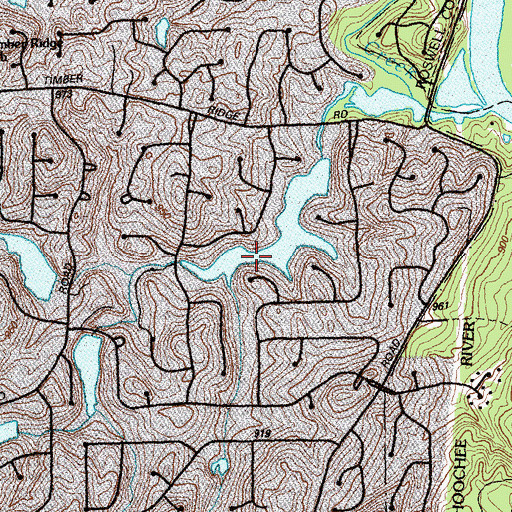 Topographic Map of Lake Jackson, GA
