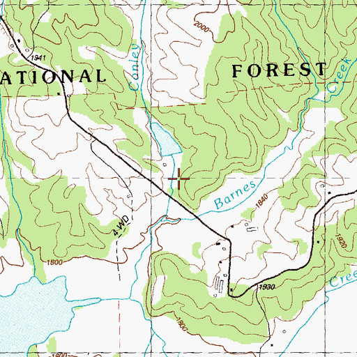 Topographic Map of Bowen Lake Dam, GA