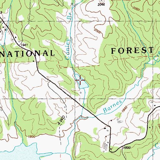 Topographic Map of Bowen Lake, GA