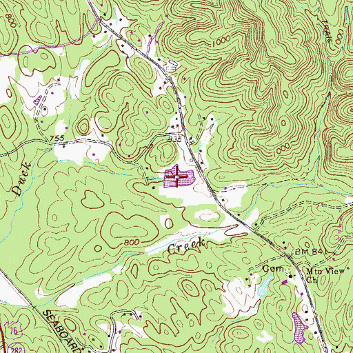 Topographic Map of Reed Lake, GA