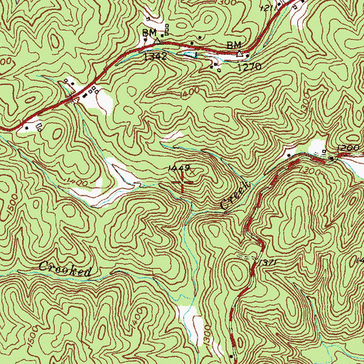 Topographic Map of Woody Lake Dam, GA