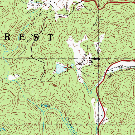 Topographic Map of Dollar Lake Dam, GA