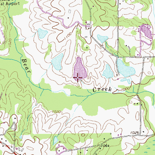 Topographic Map of Swins Lake Dam B, GA