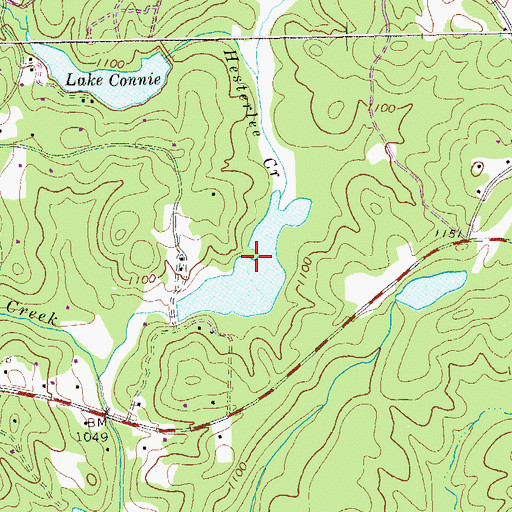 Topographic Map of Law Lake, GA