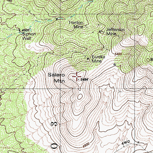 Topographic Map of Salero Mountain, AZ