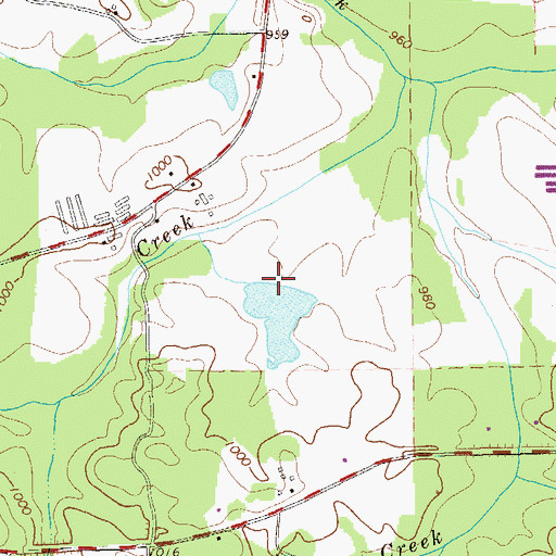 Topographic Map of Thomas Lake A Dam, GA
