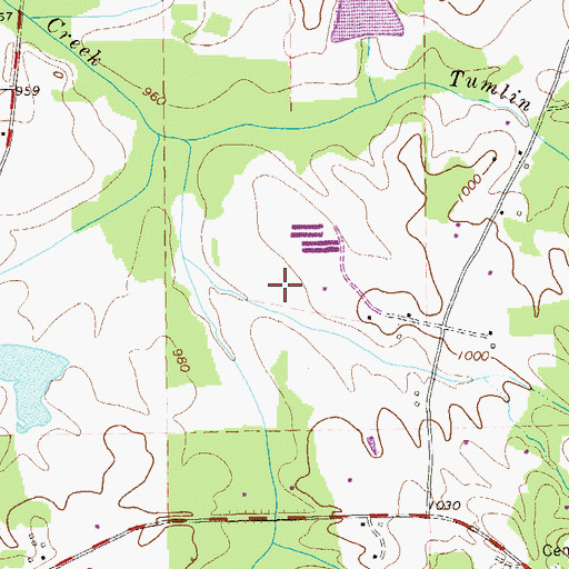 Topographic Map of Thomas Lake B Dam, GA