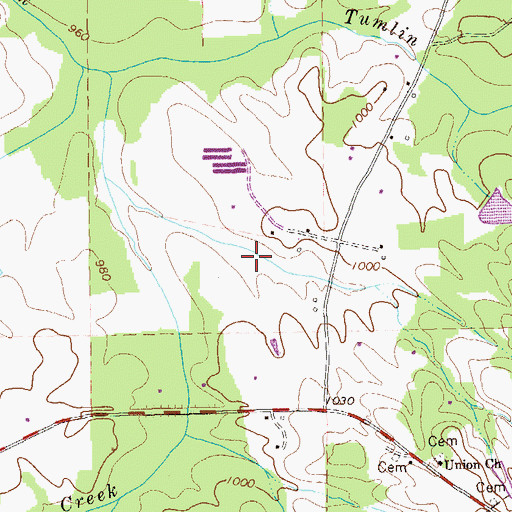 Topographic Map of Thomas Lake B, GA