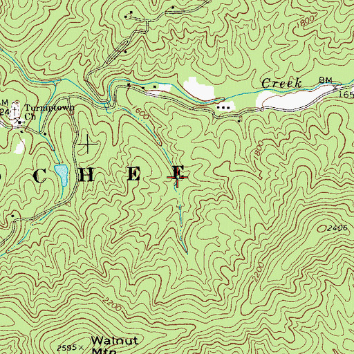 Topographic Map of Dakwa Lake, GA