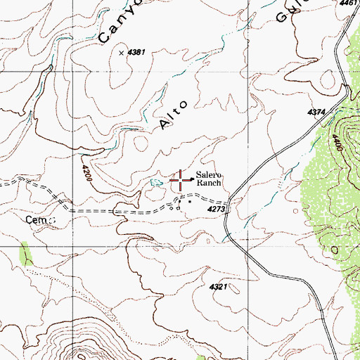 Topographic Map of Salero Ranch, AZ