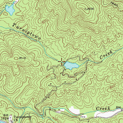 Topographic Map of Little Turniptown Creek Lake Dam, GA