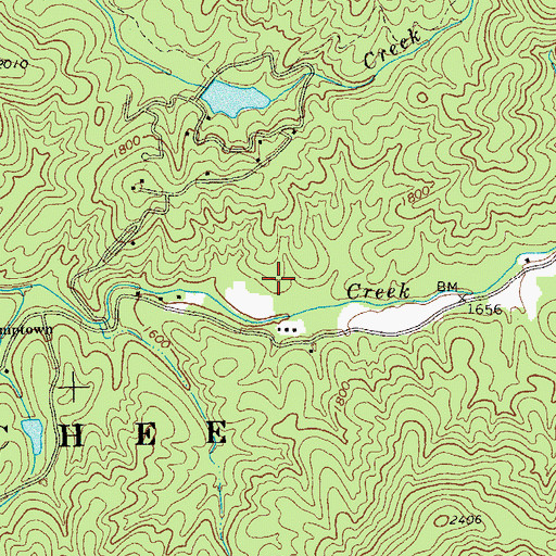Topographic Map of Clotfelter Lake Dam, GA