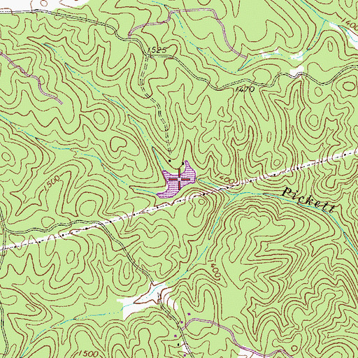 Topographic Map of McCuller Lake, GA